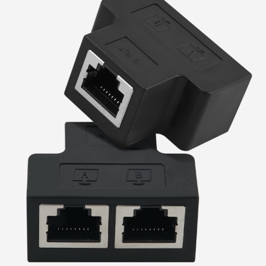 RJ45 이더넷 송수신 분배기 데이터전송 노트북 컴퓨터 PC 커플러 네트워크 확장 원거리 - 상품 이미지