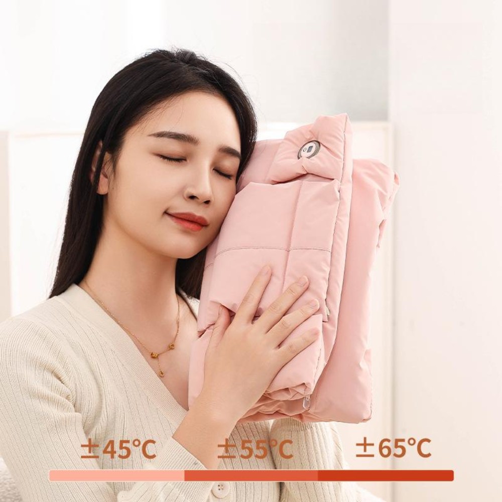 스마트 USB 무수 저압 방폭 그래핀 손난로 허리 등 따뜻한 가방 핑크 - 상품 이미지