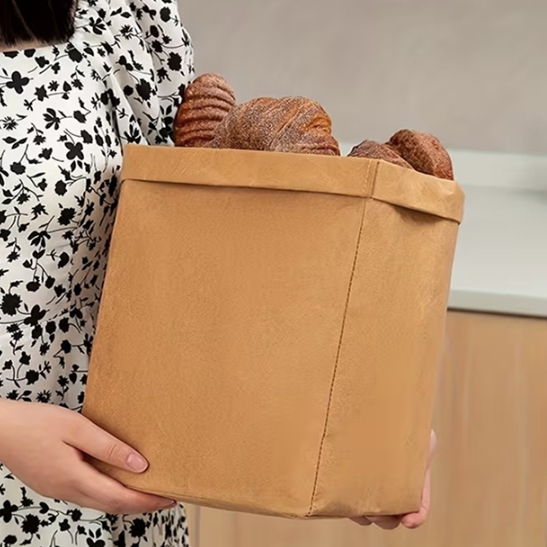 세탁 가능한 크라프트지 소품 정리함 사무 용품 정리 수납함 보관함 멀티 다용도 회사 - 상품 이미지