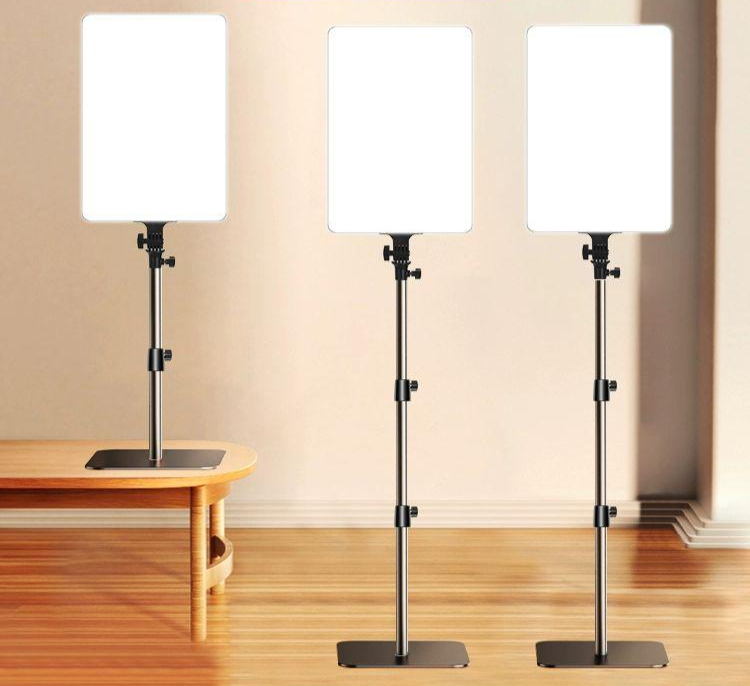 LED 촬영 조명 방송 장비 데스크 라이트 셀프뷰티 500w 플랫 라이트 인비저블 원형 데스크탑 - 상품 이미지