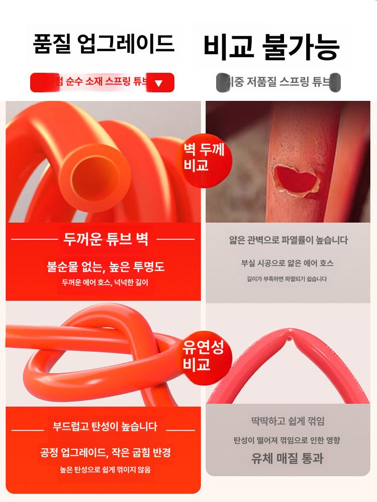에어건 호스 에어건호스 고압 우레탄 코일 에어호수 외경 8 5 - 3m 커넥터 + 에어건 포함 - 상세 이미지 3