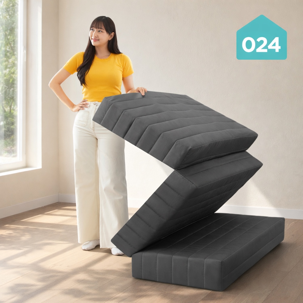 024홈 국민토퍼 3단 접이식 매트리스 단단한 16cm 멀티싱글