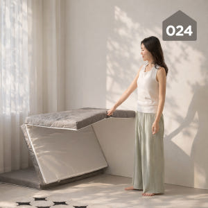024홈 미니멀 단단한 손잡이 3단 접이식 토퍼 매트리스 8cm 멀티싱글 솔직 후기 | 실제 배치 사진 포함 - 상품 이미지 2