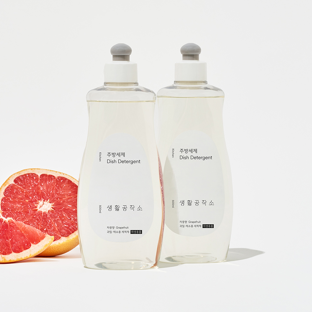 생활공작소 주방세제 500ML 1개 자몽향 (캡형) - 상세 이미지 4