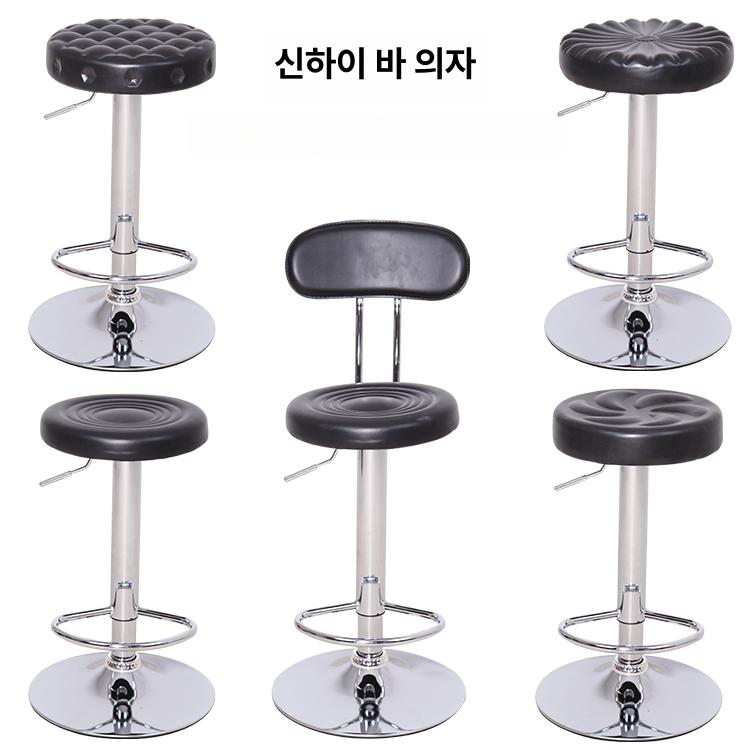 홈바 높이조절 바의자 카페용 럭셔리 회전형 철제 바스툴 40-55cm 로우 레드 라운드 베이스 - 상세 이미지 5