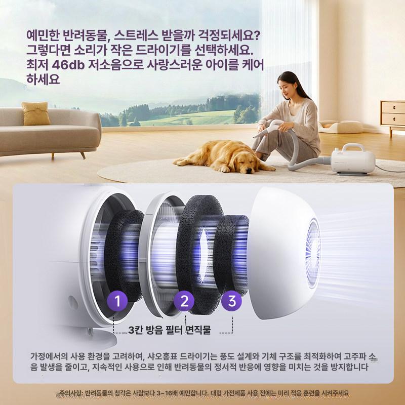 펫 흡입 그루밍 장갑 털갈이 관리 슬리커 애견용 흡입기 털 브러시 흡입기 7가지 노즐 포함 - 상세 이미지 4