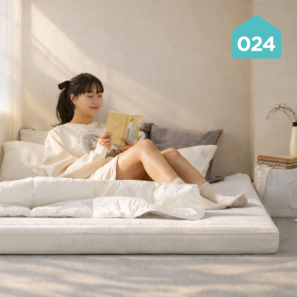 024홈 국민토퍼 3단 접이식 토퍼 매트리스 푹신한 바닥 침대 8cm 멀티싱글