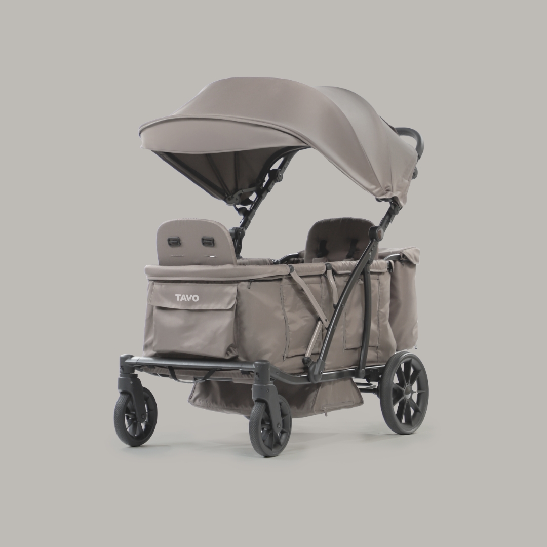 [누비앤타보] TAVO 웨건GT 유모차형 웨건 디럭스급 연년생 등하원용 GT3 브라운+사은품세트