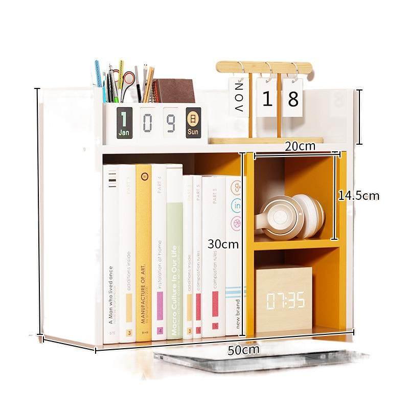 선반 스탠딩 두꺼운 이동식 북카트 철제 책장 베스트셀러 80cm 웜화이트+옐로우 - 상세 이미지 5