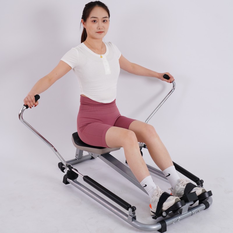 노젓기 크로스핏 로잉 근력 운동 접이식 저항 유산소 레벨 L 실버 더블 패들 확장 트랙 - 상세 이미지 3