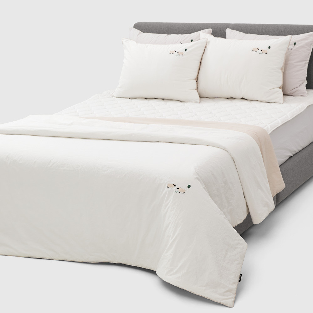 레노마홈 리오 양모 차렵이불 고밀도면80수 먼지없는 안단이불커버 4가지 색상