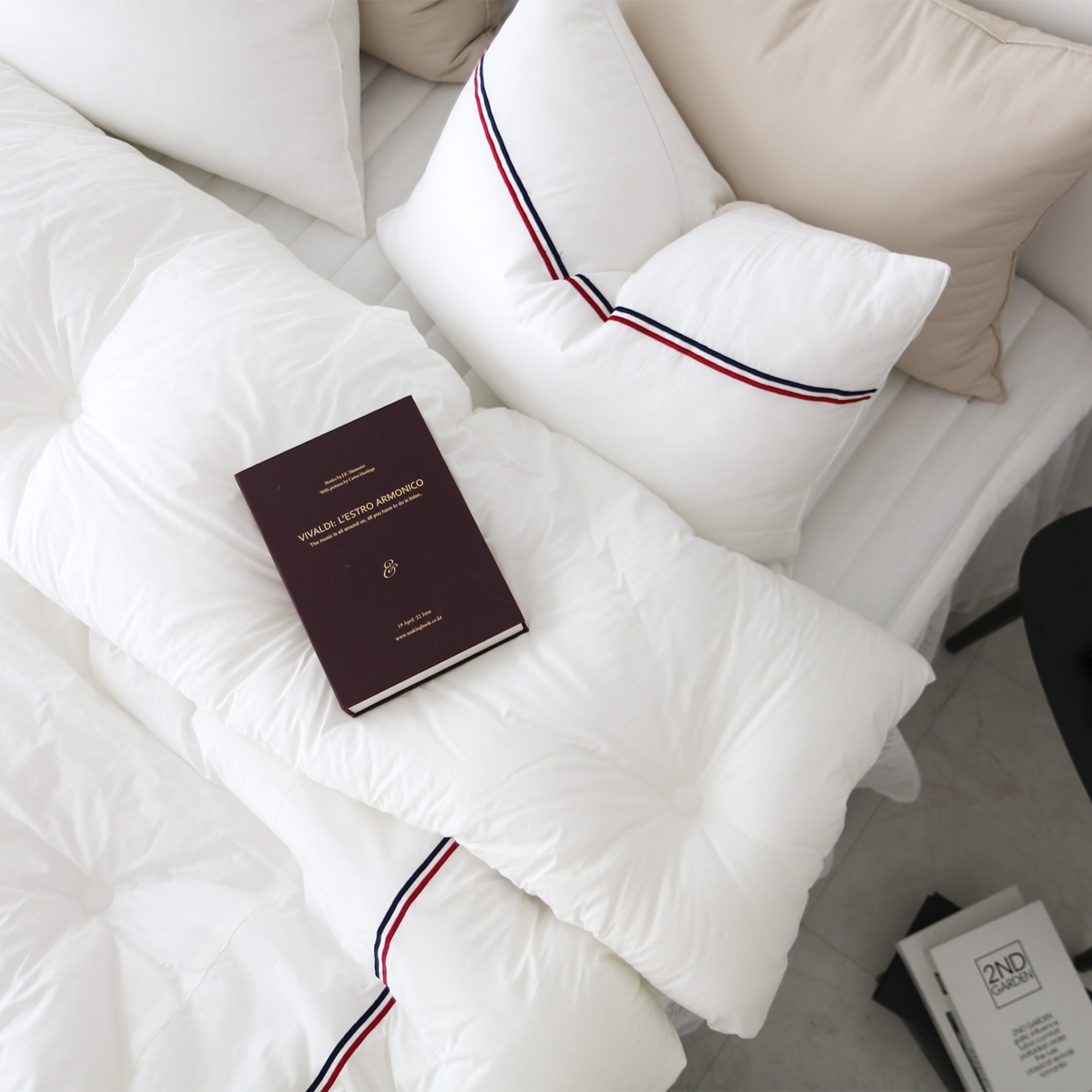 [단독] 차렵이불 오가닉 프레쉬 자수 순면 봄 이불 옥수수솜 침구 SS+베개커버