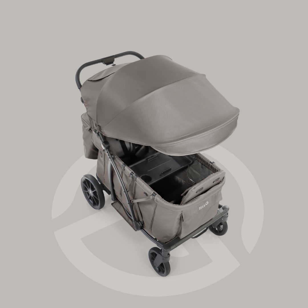 [누비앤타보] TAVO 웨건GT 유모차형 웨건 디럭스급 연년생 등하원용 GT3 브라운+사은품세트