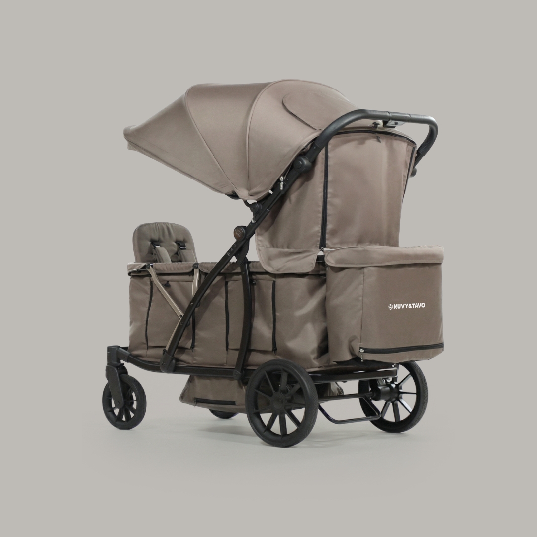 [누비앤타보] TAVO 웨건GT 유모차형 웨건 디럭스급 연년생 등하원용 GT3 브라운+사은품세트