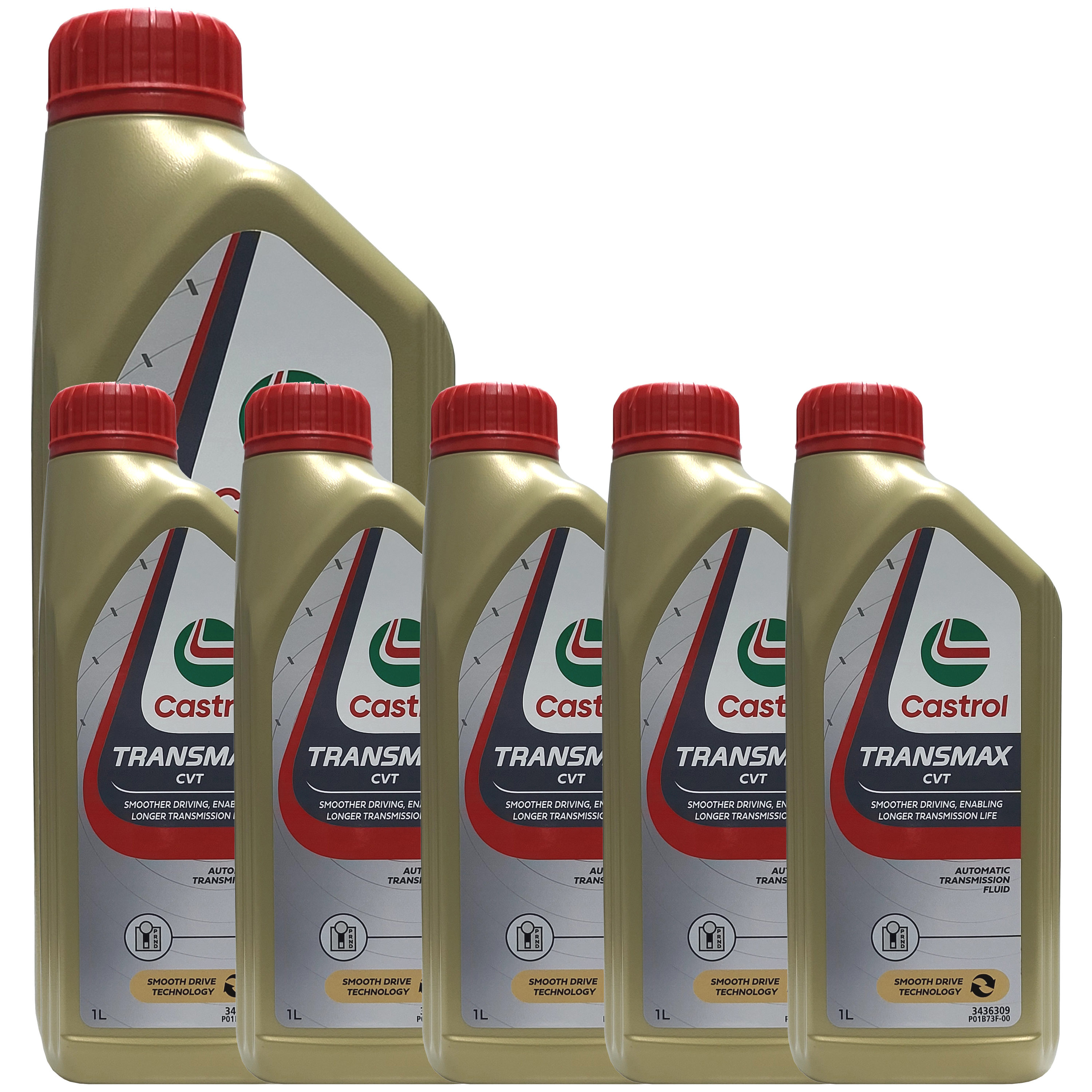 캐스트롤 트랜스맥스 CVT 적색 1L x 6개 CVTF 미션오일 (현대 기아 SP CVT1 르노 NS3 벤츠 MB 236.20 토요타 FE 혼다 HCF2) 100%합성유 - 상품 이미지