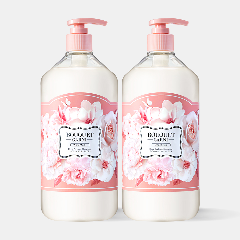 [2개] 부케가르니 딥 퍼퓸 대용량 샴푸 1,000ml 화이트머스크 향 제품 이미지