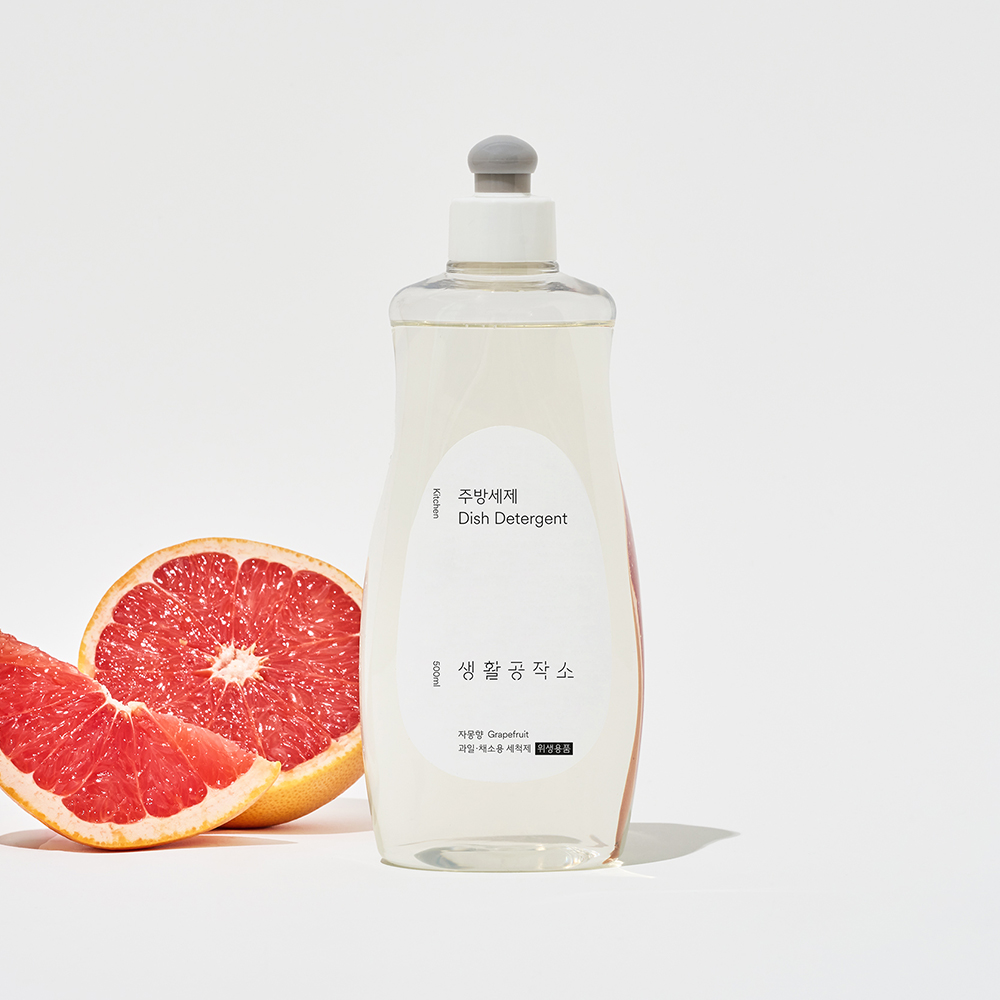 생활공작소 대용량 주방세제 기름때제거 설거지비누500ML 4개 - 상세 이미지 2
