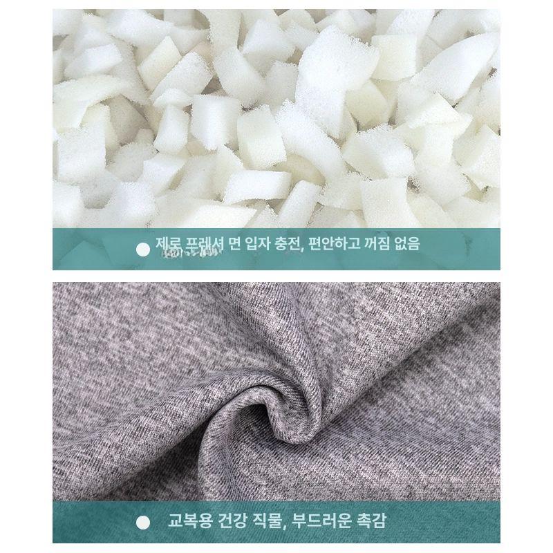 베개 피그먼트 컬러 임산부용 긴쿠션 워싱 원단 누빔 롱 라이트그레이 팬텀 롱 베개 127cm 수집가 - 상세 이미지 3