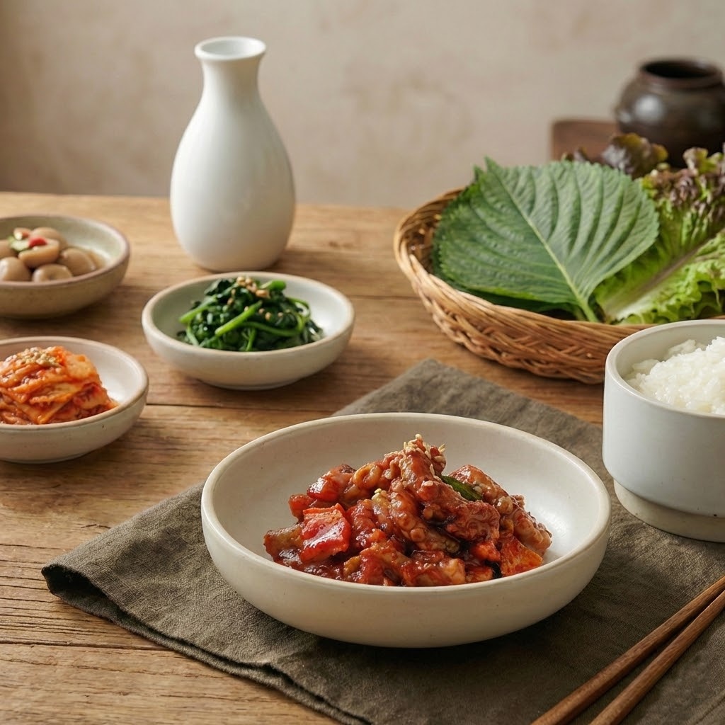 비빔 낙지젓갈 오징어젓 양념 반찬 밥도둑 - 상품 이미지