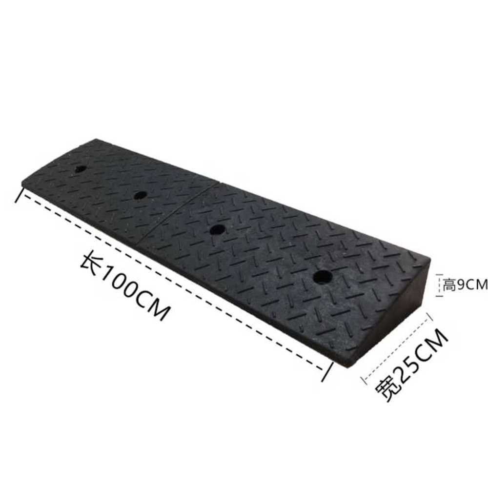 차량진입판 경사로발판 경사로 평면형 75cm 트럭 문턱 길이210cmx폭22cm 운송 1 고무솔리드100가로4높이1cm - 상품 이미지