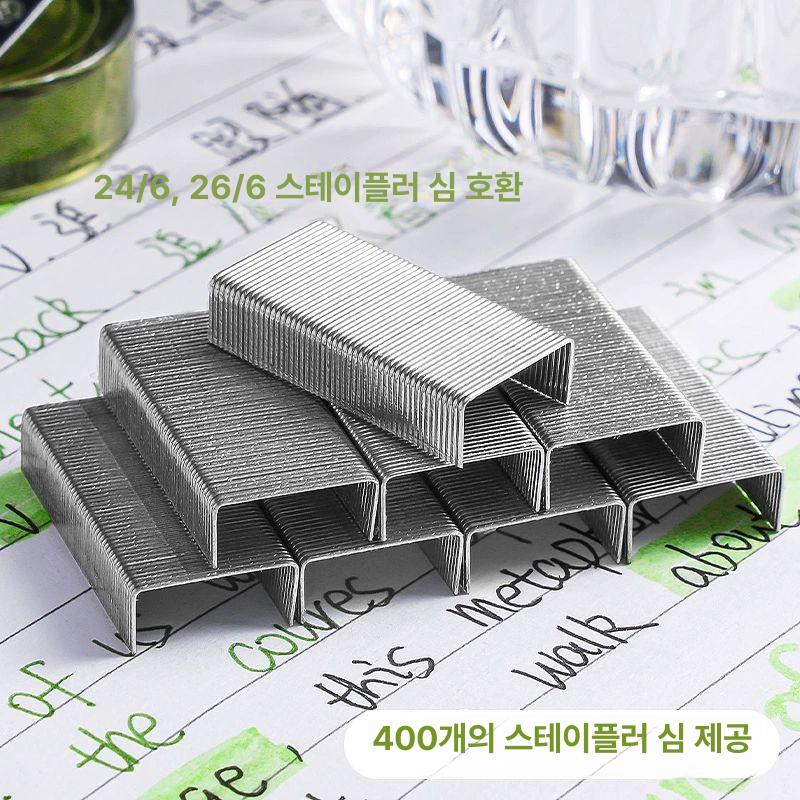 회전 미니 자동 스테이플러 휴대용 다기능 문구 12번 1000매 스테이플러 - 상품 이미지