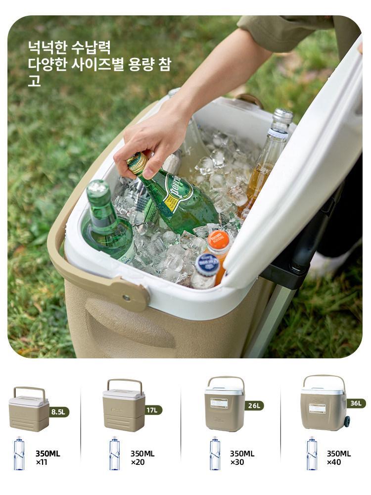 쿨러백 야외 캠핑용 보냉백 낚시 차 대형 보냉 보온 핸드헬드 26l 웜샌드 72시간 - 상세 이미지 5