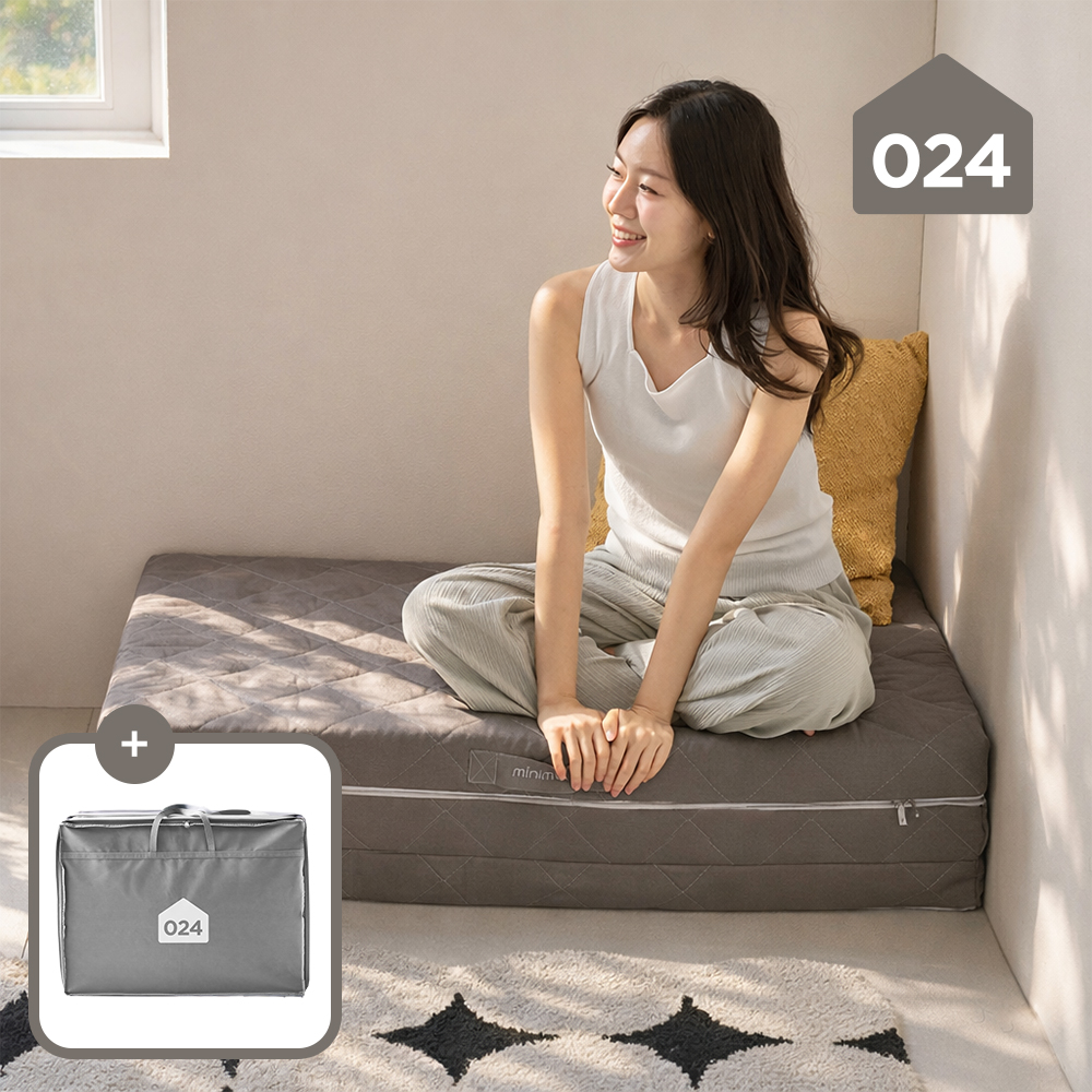 024홈 미니멀 단단한 손잡이 3단 접이식 토퍼 매트리스 8cm 멀티싱글