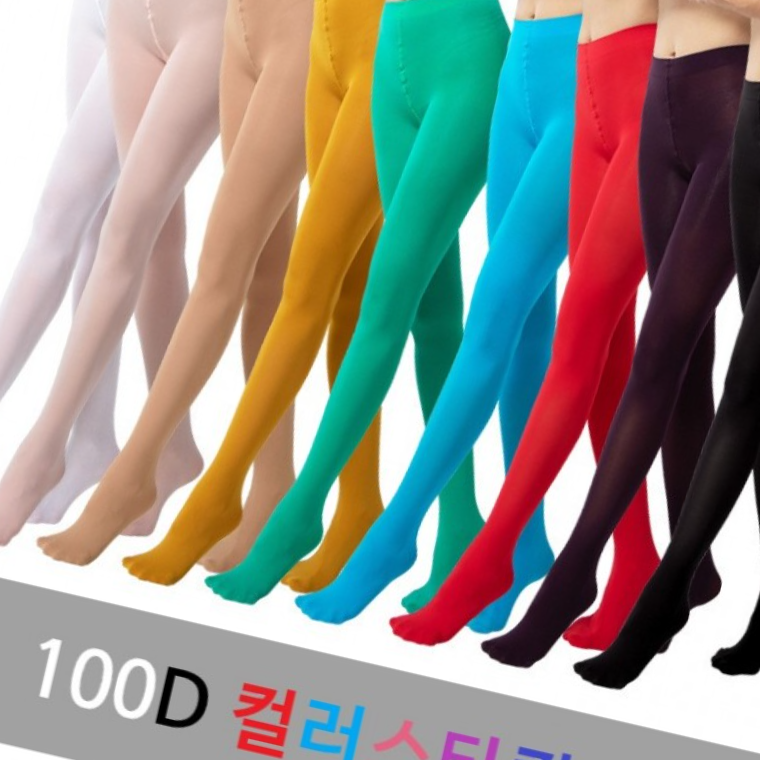 100D 컬러스타킹 색깔 팬티스타킹 17가지컬러 개별박스포장 - 상품 이미지