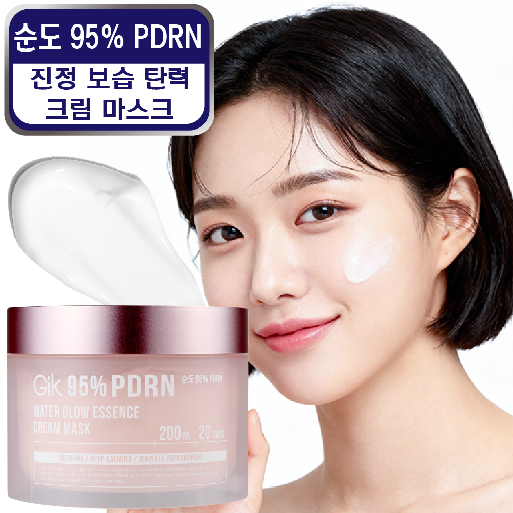 GIK 피디알엔 고기능 워터 글로우 수분 진정 슬리핑 크림 마스크 팩 200ml, 1개 - 상품 이미지