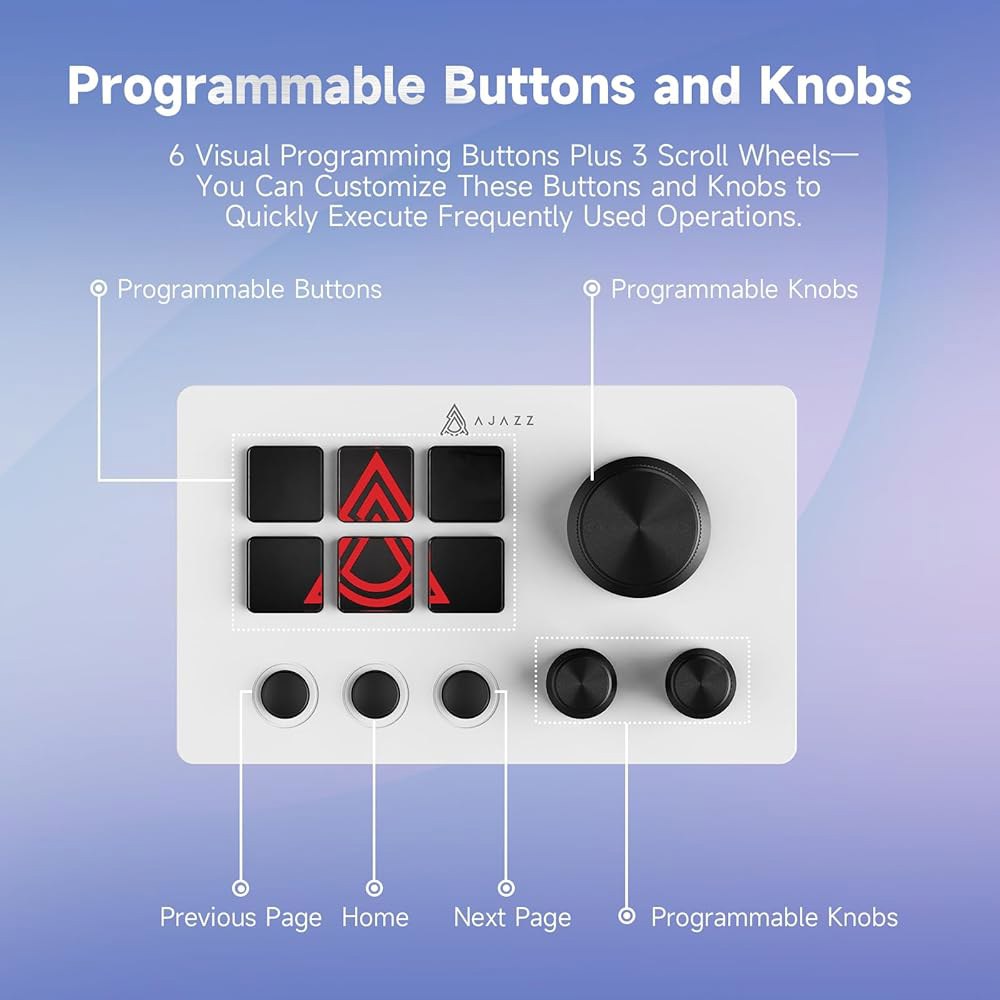 AJAZZ Macro Keypad Stream Controller Office Setup, YouTube, Visual Mac PC, Streaming Programmable De - 상세 이미지 3