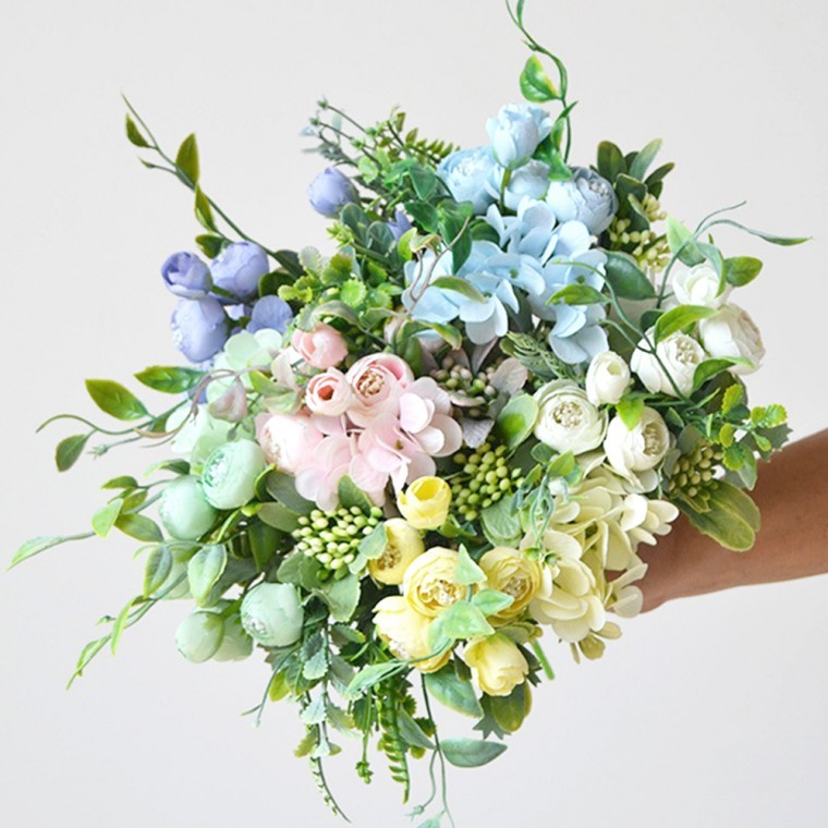 도모아 동백 수국 조화 장식 실크플라워 꽃다발 입학식 졸업식 연주회 발표회 인테리어 시들지않는 꽃 촬영꽃