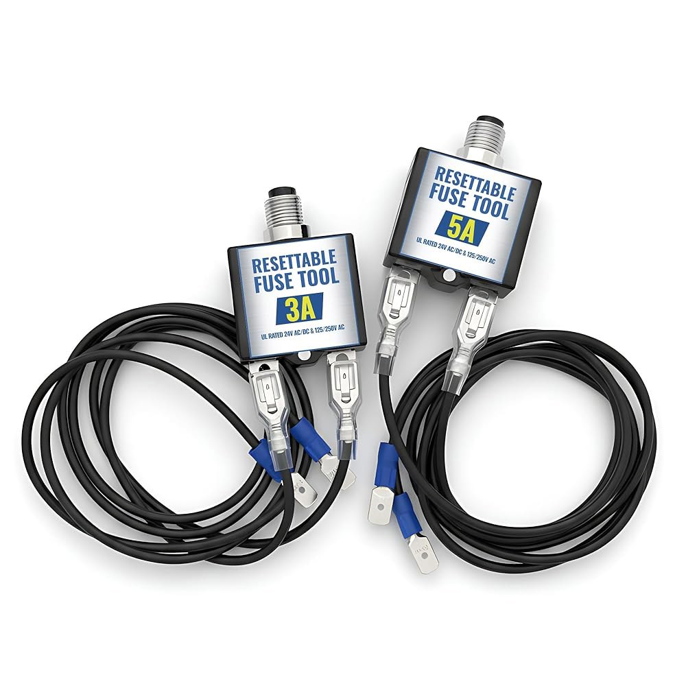 HVAC 시스템용 퓨즈 테스터, 3A 및 5A 리셋 가능 차단기, UL 정격 24V AC/DC 125/250V AC, 회로 차단기 진단 도구 - 상품 이미지