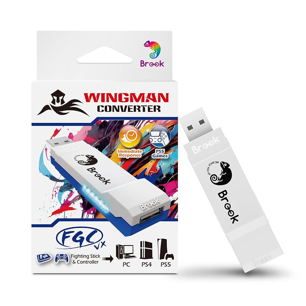 Brook Wingman FGC VX Arcade Adapter Wired All for with Fightpads, 150+ Supports Compatible Games Low - 상품 이미지