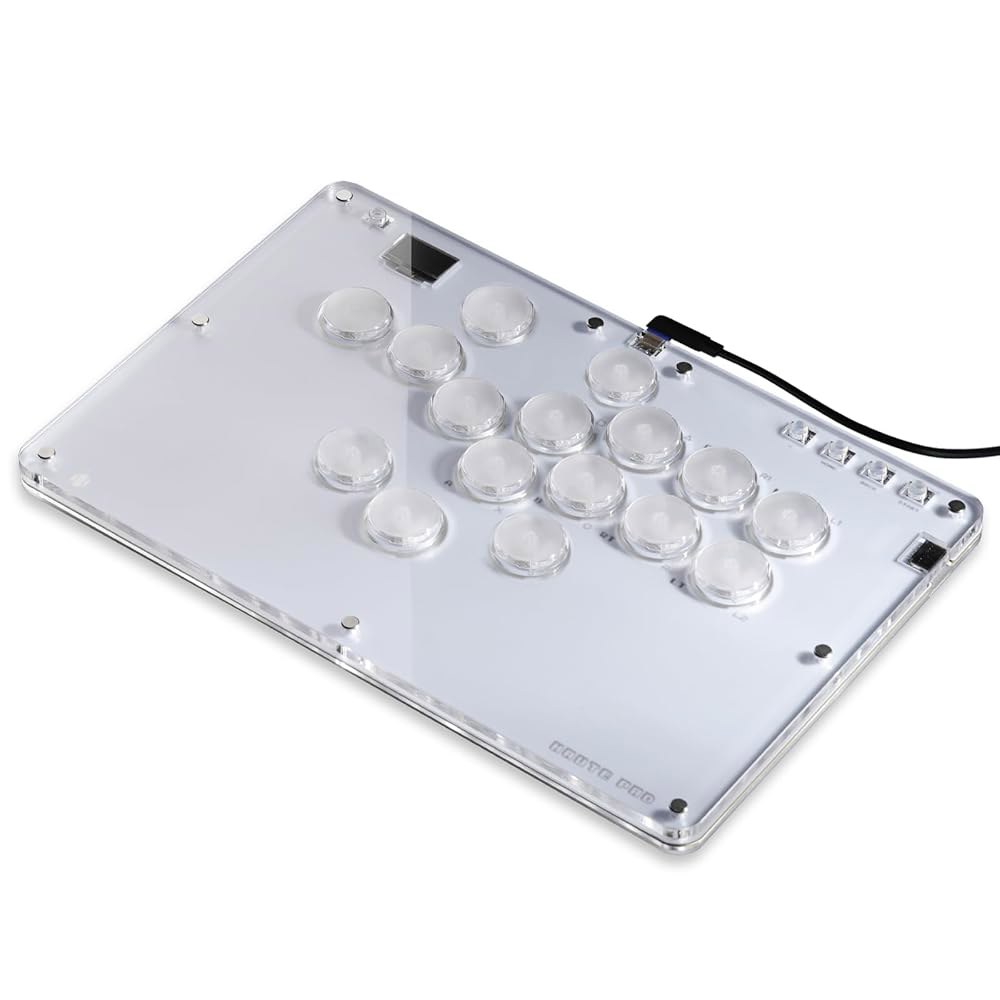 Leverless Controller Arcade Stick CosmoxGaming with T16-C for PC/PS3/PS4/Switch & Low-Profile Swap - 상품 이미지