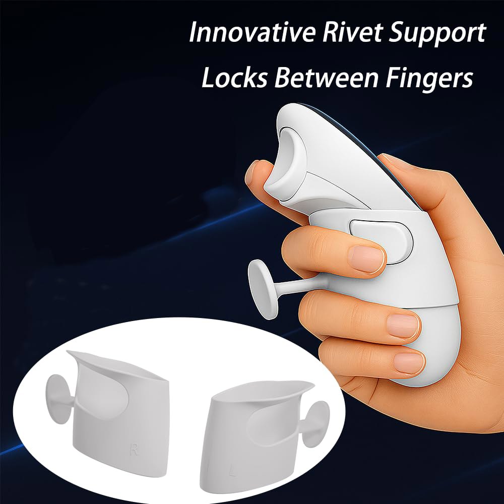 JYXEREM Rivet-Lock Finger Grips for 3 Anti-Slip VR No-Strap Covers, Hand Controller Accessories, Que - 상세 이미지 2