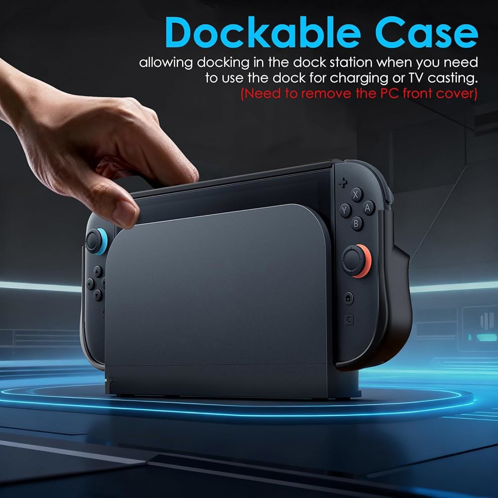 4 in 1 Dockable Switch Protector Shockproof Alignment Cover, Cover Anti-Scratch Grip Front Screen Ca - 상세 이미지 3
