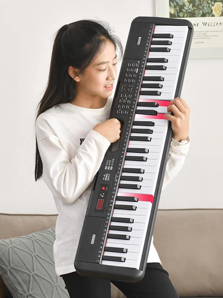 디지털 초보자용 키보드 연습용 건반 연주용 연주 연습 블랙 플러그인 기본 스탠드 공식 표준 패키지 - 상세 이미지 4