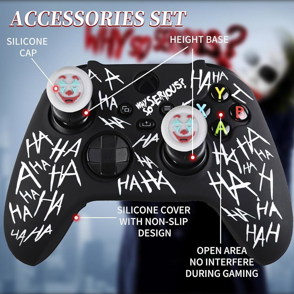 PlayRealm Silicone Skin Cover Sticker Series/One Extender & Controller x Xbox Grips Joker The 1 2 fo - 상세 이미지 2