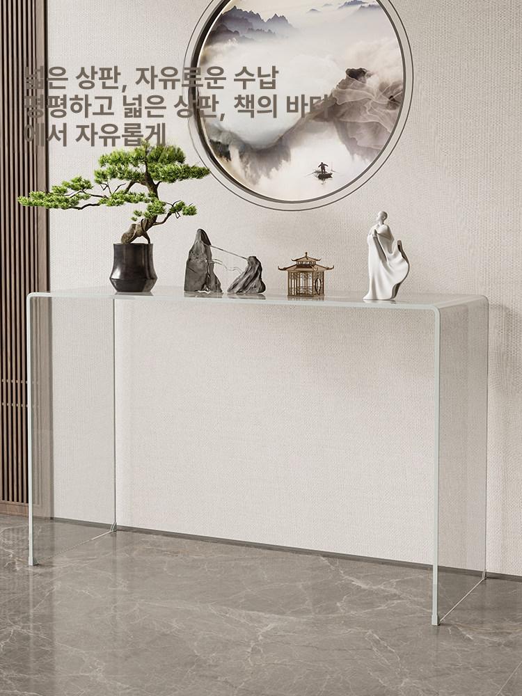 서랍 대리석 북유럽 현관 장식장 강화유리 복도 아크릴 60 40x75 프리미엄 블랙 완전 조립 완료 - 상세 이미지 5