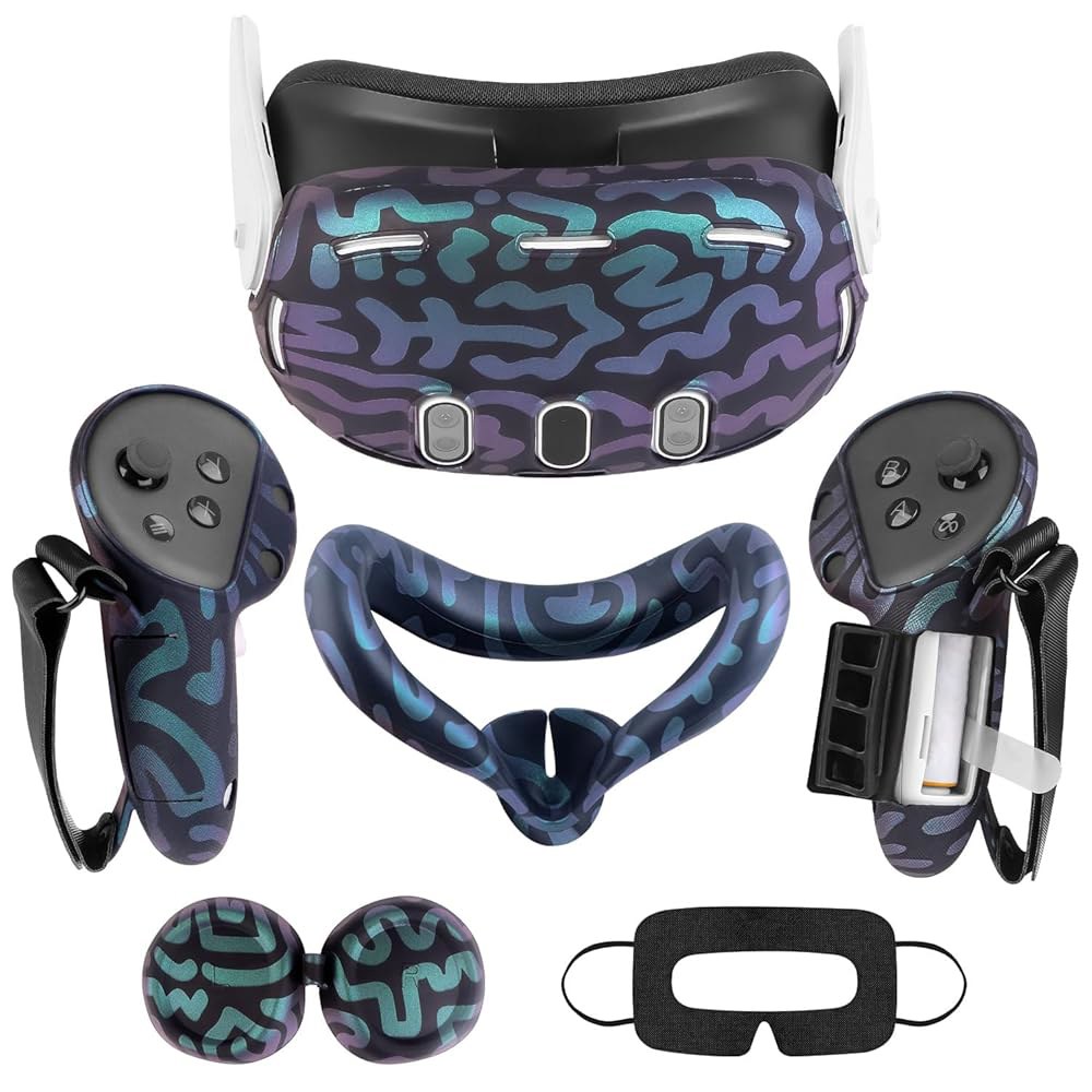 Silicone Set VR Accessories, Include and Controller Disposable Lens Grip Face Cover(Magical) Eye She - 상품 이미지
