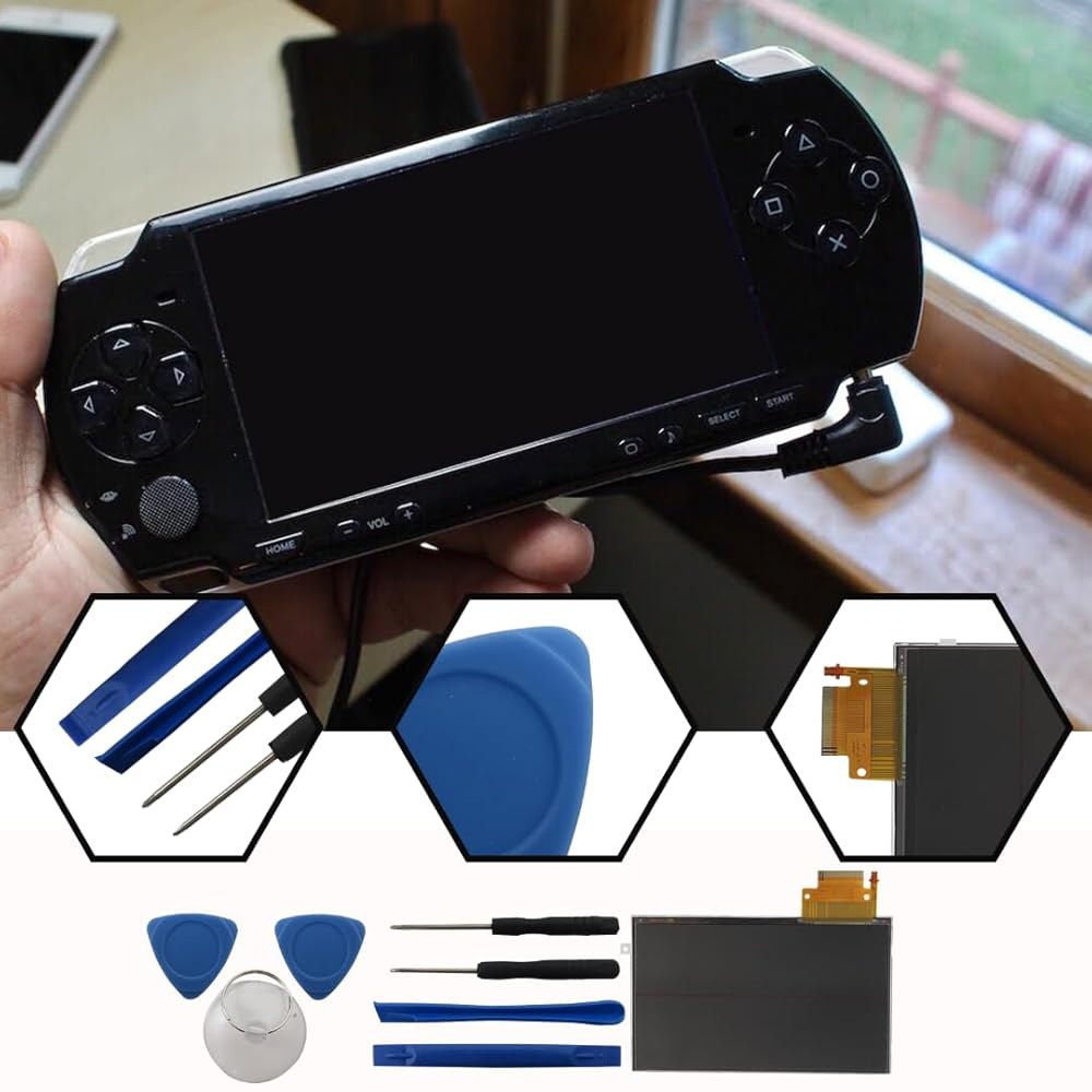 YTXXDEUS LCD 스크린 백라이트 디스플레이 PSP 포함, 소니 2001 슬림에 교체품, 2000 도구 적합 - 상세 이미지 2