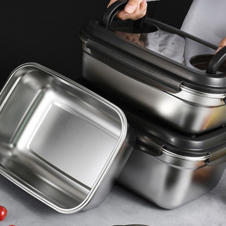 스테인리스 김치통 반찬통 밀폐용기 1800ml 2800ml - 상품 이미지