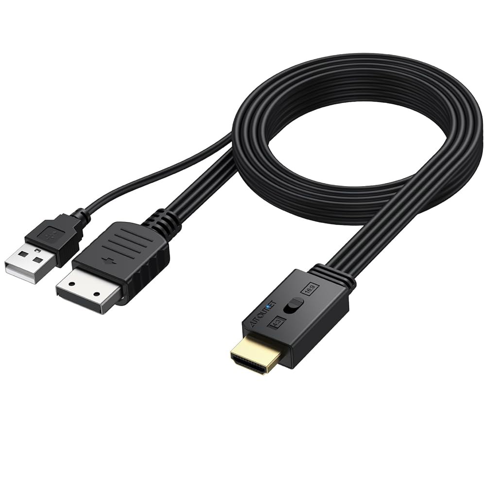 AUTOUTLET HDMI Converter for Sega Switch with Dreamcast, Cable Aspect Ratio HD Adapter 4 3/16 - 상품 이미지