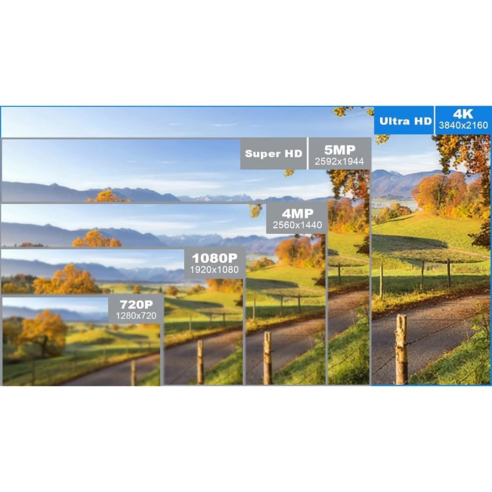 32CH 4K NVR (1080p/3MP/4MP/5MP/8MP) 슈퍼 모션 비디오 (내장 네트워크 P2P 원격 HDD 2X 액세스 경고 Wi-Fi 클라우드 없음) HD 레코더 - 상세 이미지 3