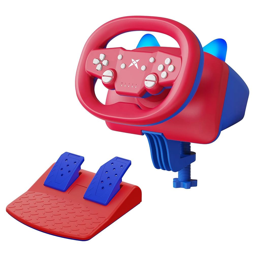 DOYO Pro Gaming Steering Wheel with Screenshot IOS, PC, PS3, Degree PS4, Android Dual-Vibration Swit - 상품 이미지