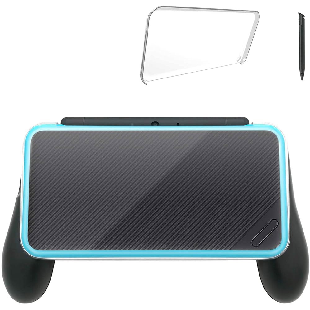 FYOUNG [Updated] Hand Grip Compatible Stylus and 1 Clear Nintendo 2DS Case XL with - 상품 이미지