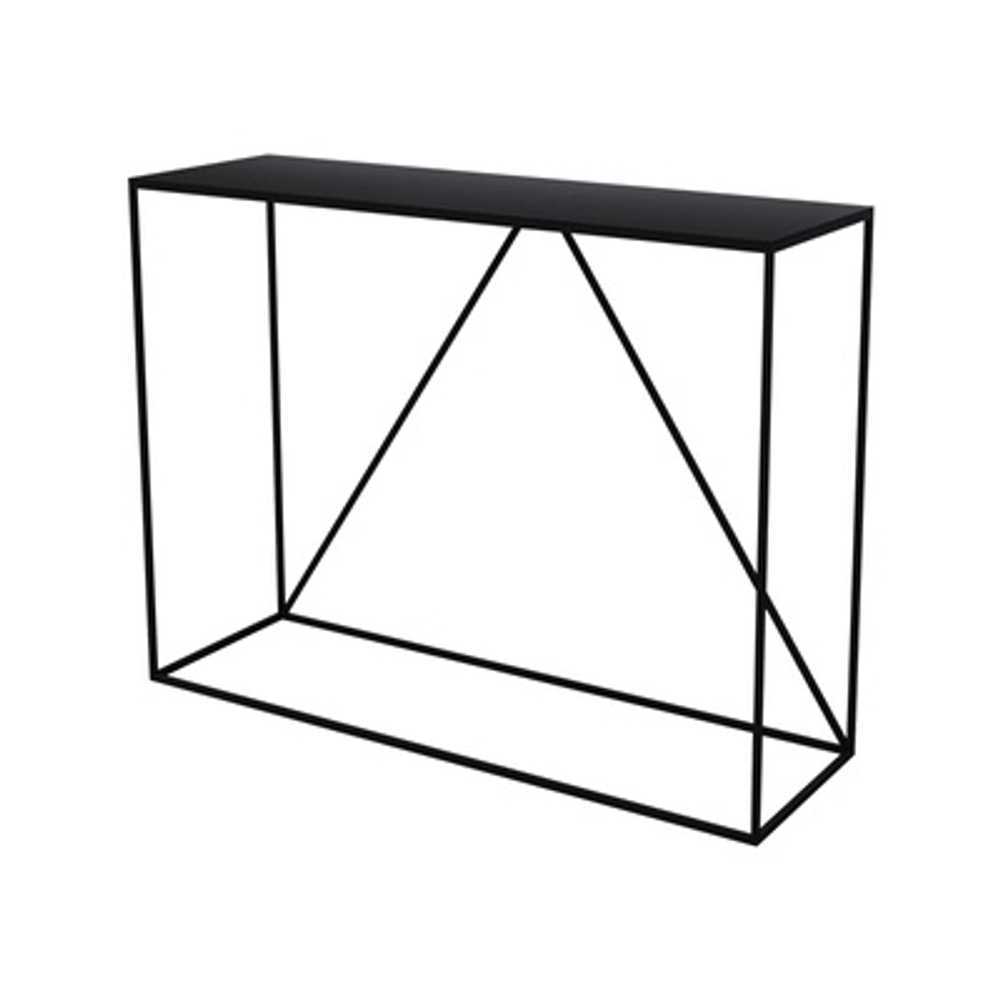 철제 콘솔 슬림 거실 폭좁은 복도 얇은 틈새 사이드 기본형 검정색 100x25x80cm - 상품 이미지