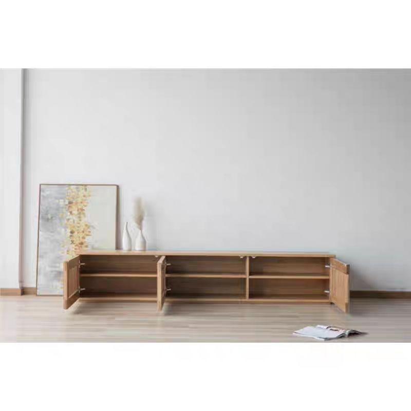 원목 거실장 장식 선반 거실 서랍장 수납장 높은 장식장 내추럴우드컬러 150x41x42cm - 상세 이미지 4