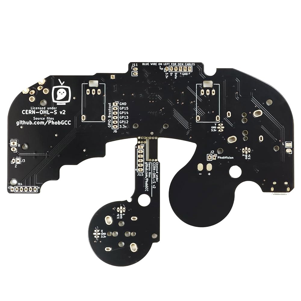 ELECROW PhobGCC v2.0.5 Gamecube Controller 7 (Black) Motherboard Controls with Rumble Players Modes, - 상세 이미지 2