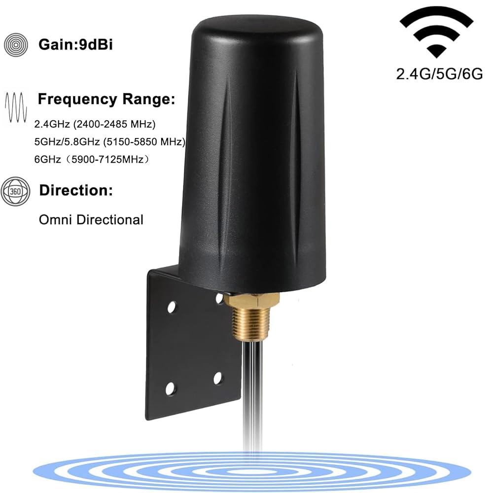 Eifagur 9dBi Wi-Fi 6 6E + PC 안테나 6GHz 컴퓨터 핫스팟 부스터 라우터 데스크탑 네트워크 2.4GHz 5GHz 마운트 Reolink PCI-E 벽 보안 - 상세 이미지 3